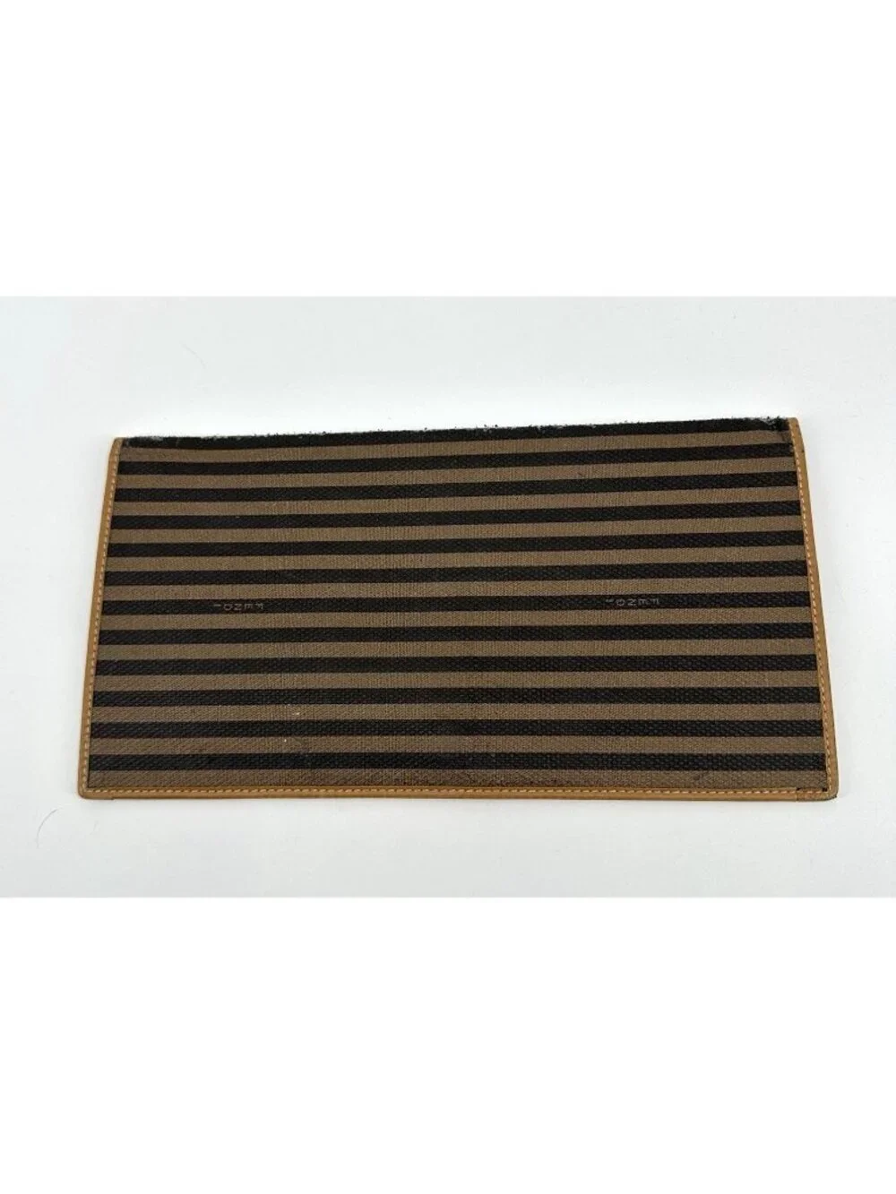 vintage FENDI PEQUIN stripe portfolio clutch wallet document holder italy